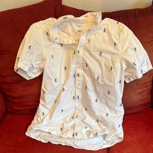 Old Navy Sailboat Print White Men's Shirt